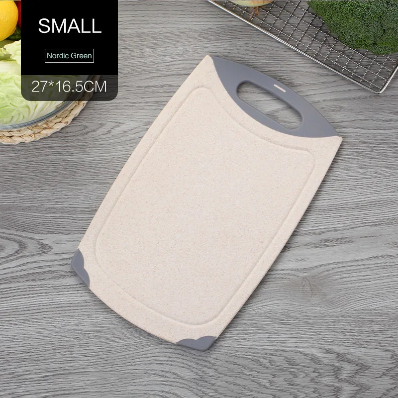 Beige Small WORTHBUY нескользящий режущий блок экологически чистый пшеничный соломенный разделочный блок кухонные фрукты еда Овощной доски кухонные аксессуары - Цвет: Beige Small