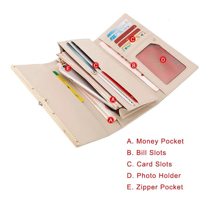 FOXER Women Cowhide Leather Female Long Wallet Fashion Lady Phone Clutch Purse Luxury Money Bag for Ladies Gift Bank Card Holder