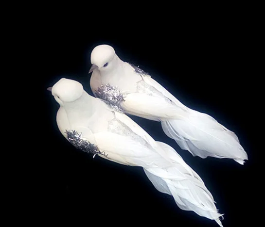 Украшение для дома и свадьбы реквизит пенопластовые птицы искусственный белый