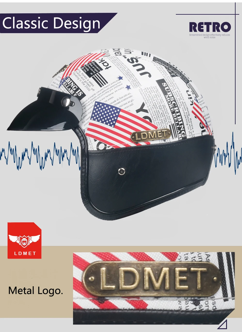 LDMET Кожа PU casco moto Винтаж moto rcycle шлем с открытым лицом камуфляж capacetes de moto ciclista vespa Кафе racer