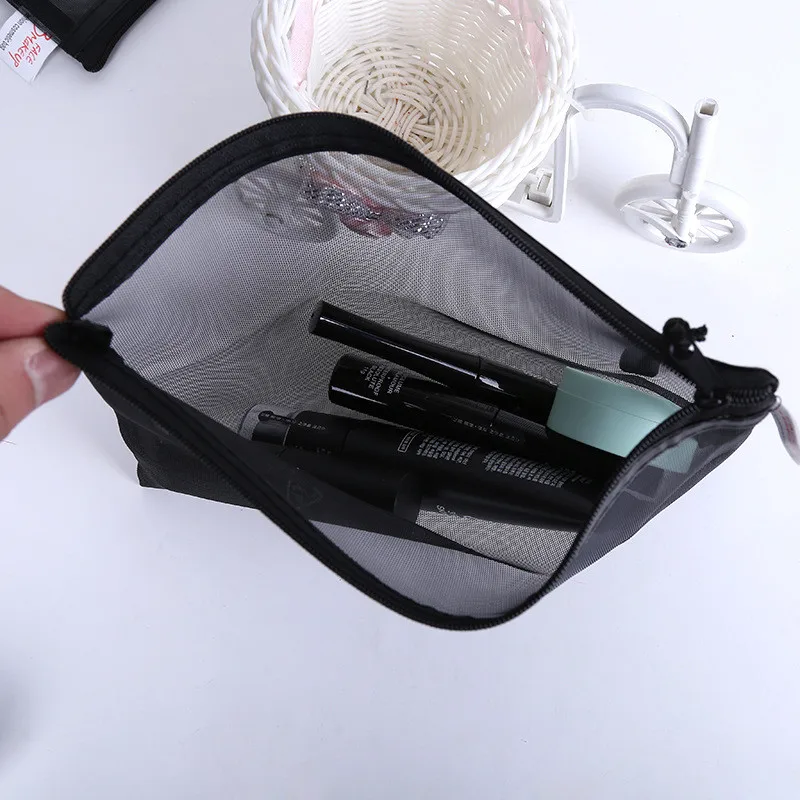 

Hot Sale Travel Cosmetic Bag Zipper Casual Transparent Make Up Bag Storage Organizer Pouch Portable Toilet Wash Kit Bags