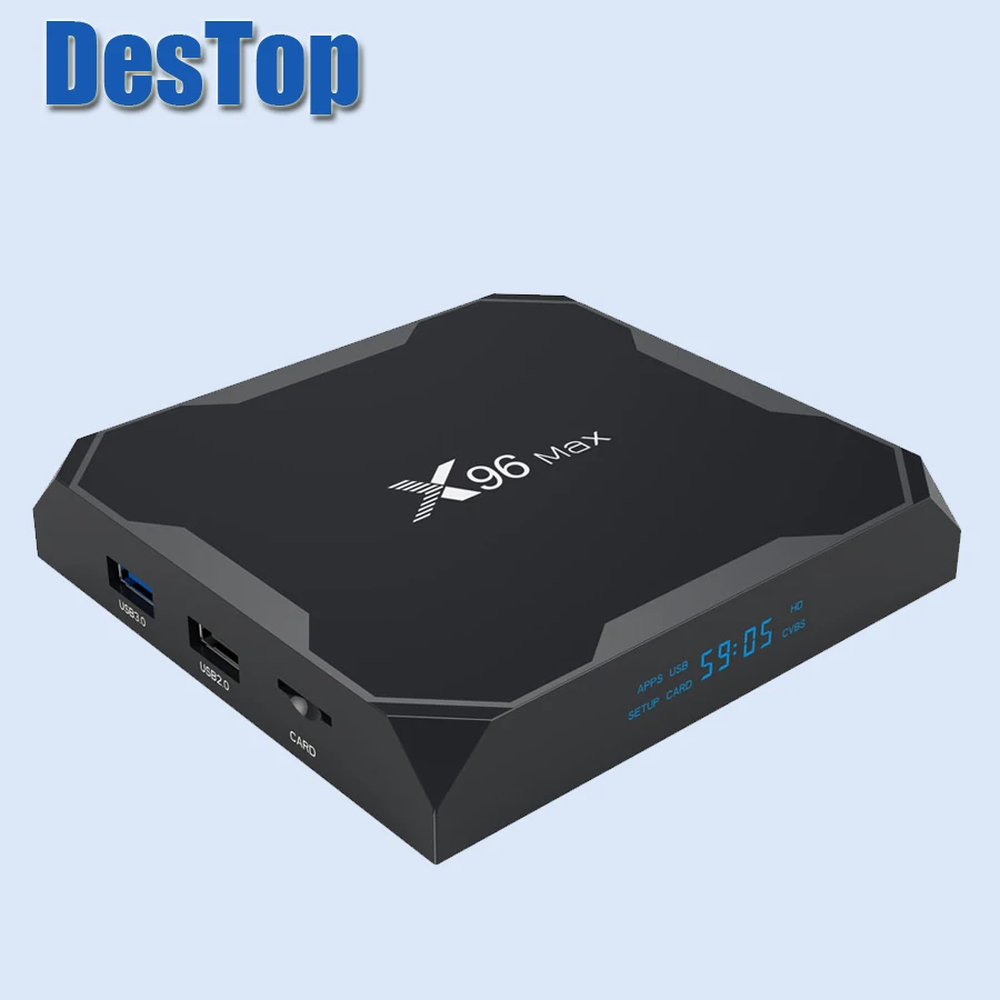 1 шт. X96Max Android 8 Amlogic S905X2 DDR3 4G 64G ТВ приставка четырехъядерный 2.4G5G двойной Wifi BT4.0 1000M