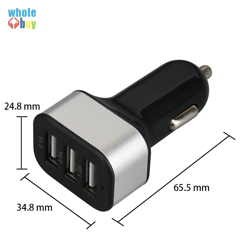 200 шт./лот Универсальный 4.1A 12V 3 USB порт автомобильное зарядное устройство адаптер
