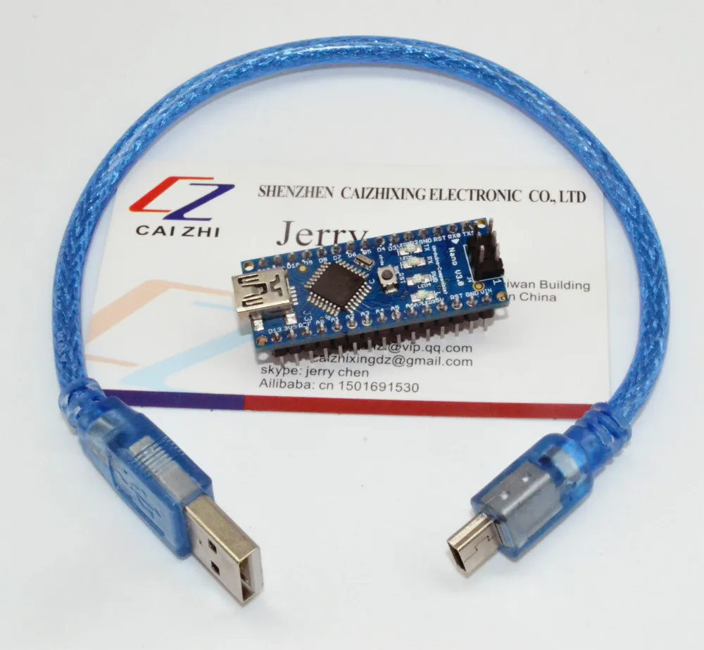 Контроллер для Arduino Nano V3.0 ATMEGA328P ATMEGA328 оригинальный FT232RL + USB кабель|cable usb|cable usb usbcable