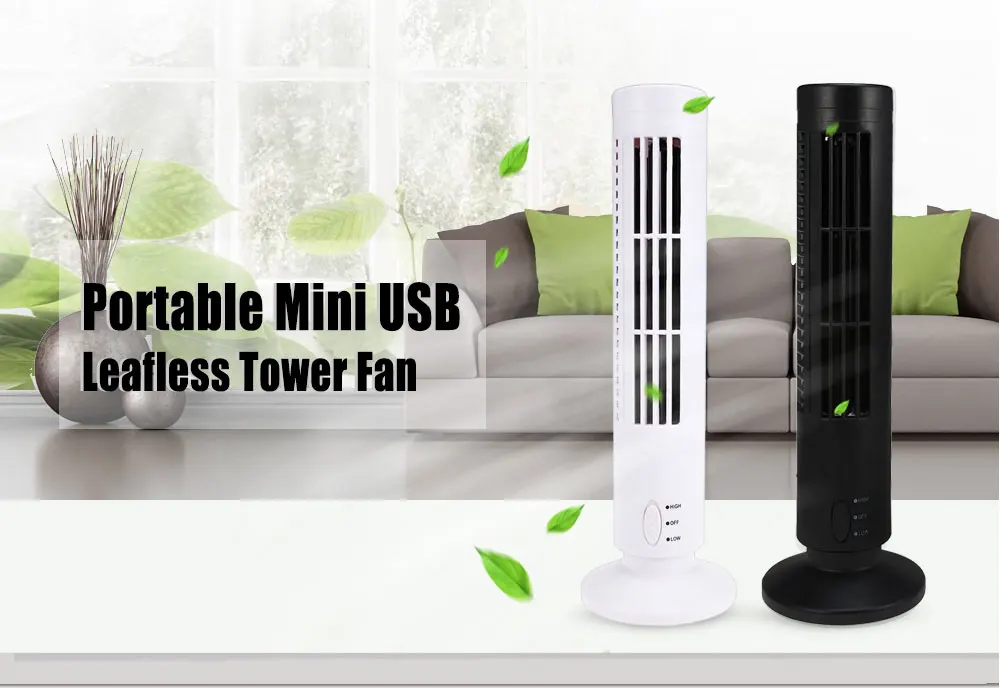 USB leafless вентилятор мини башня Электрический вентилятор вертикальный кондиционер вентилятор Настольный холодный вентилятор