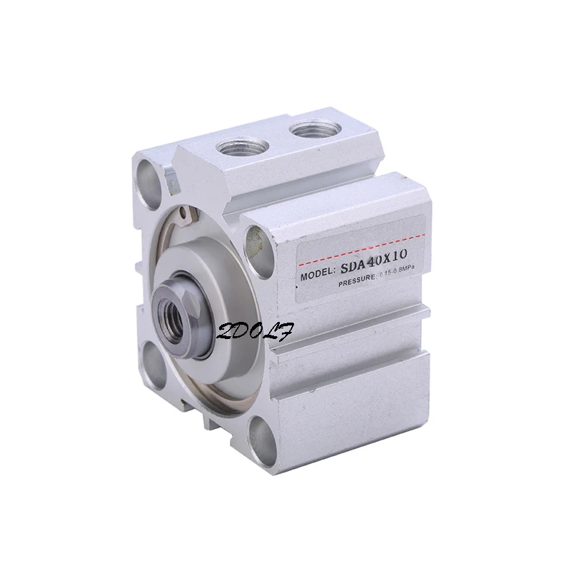 SDA40 40mm Bore 10/15/20/25 Thin Type Double Acting Aluminum Pneumatic Compact Cylinder | Обустройство дома