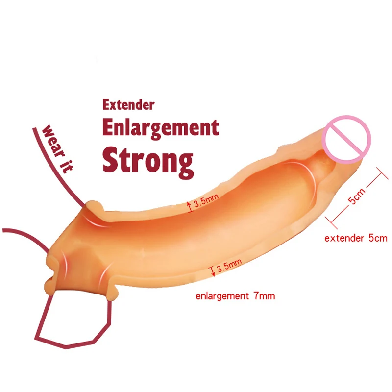 Многоразовые супер расширенный силиконовый большой пенис рукава Дик петух