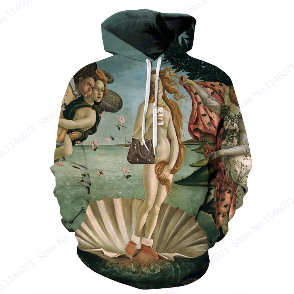 Рождение Венеры пуловер с капюшоном греческий Статуи Ретро Скейтбординг худи