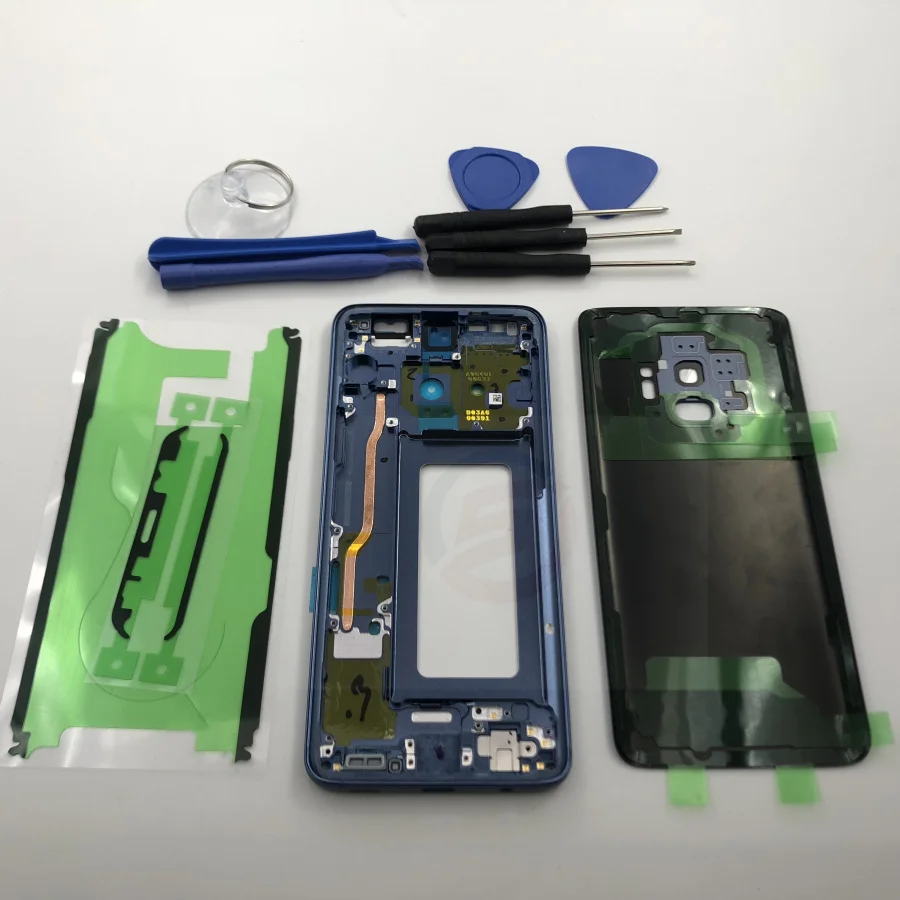 S9 полный корпус задняя крышка аккумулятора + средняя рамка для Samsung Galaxy G960 G960F