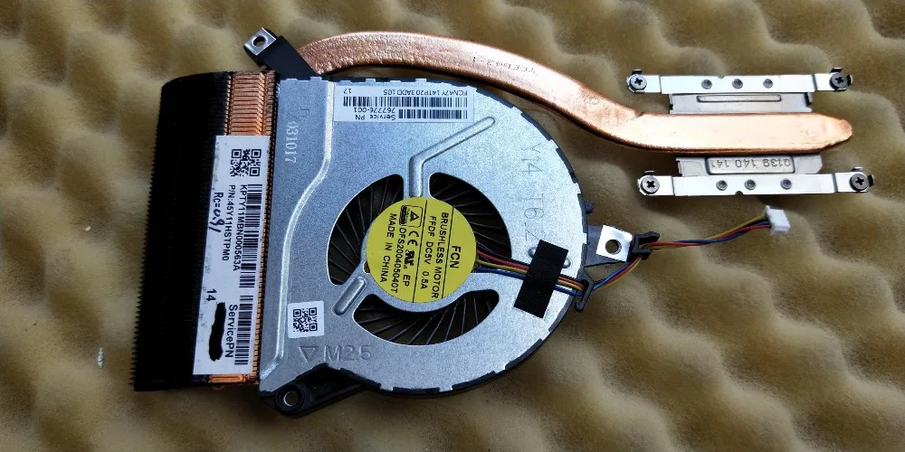 Новый Большой Медный трубчатый кулер для HP pavilion 15 P 14 V 17 F радиатор охлаждения ЦП с