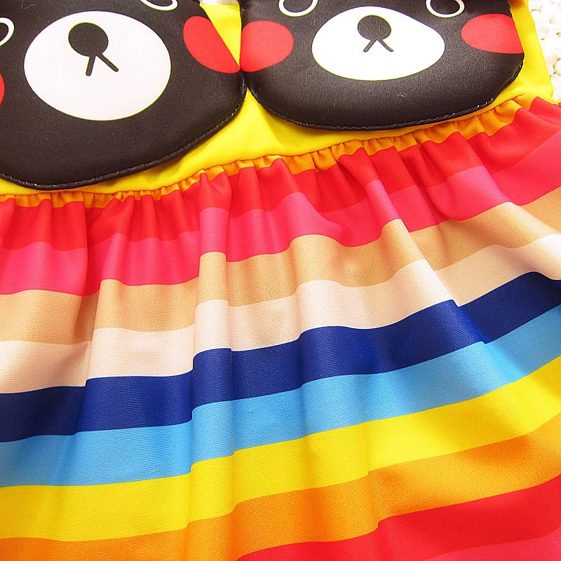 Купальный костюм для маленьких девочек с милыми радужными полосками одежда