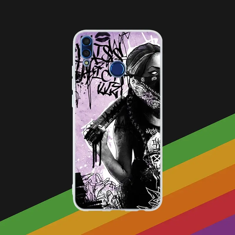 Силиконовый чехол для телефона сексуальный рукав тату девушка для huawei Honor 10i 20 Pro 9X Lite 8a 8x max 8c 7x 7a pro 6x V20 Paly мягкий