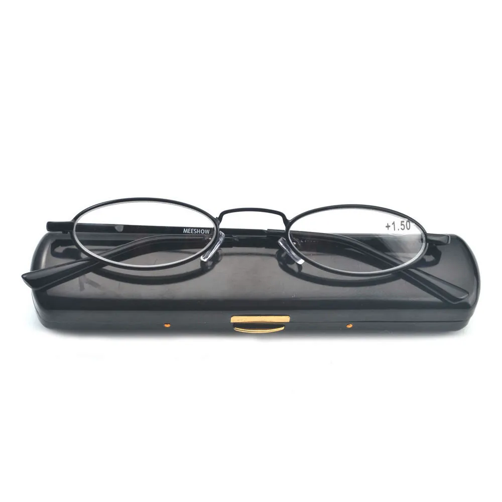 2019 Mini Full Rim Reading Glasses Optical Presbyopic Eyeglasses Diopter +100 To +400 black Frame Small Round with box FML | Аксессуары