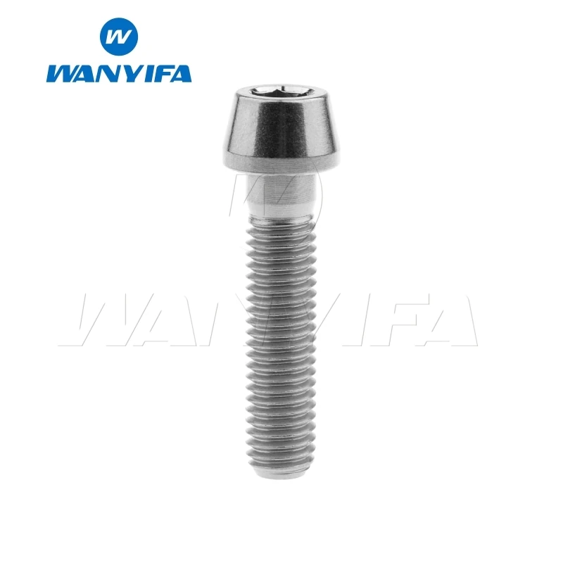 M8x35 Titanium Wanyifa M8x15 20 25 30 35, 40 45 50 70mm конические головки винт с титановым болтом для велосипедного тормоза велосипедный крепеж - Цвет: M8x35 Titanium