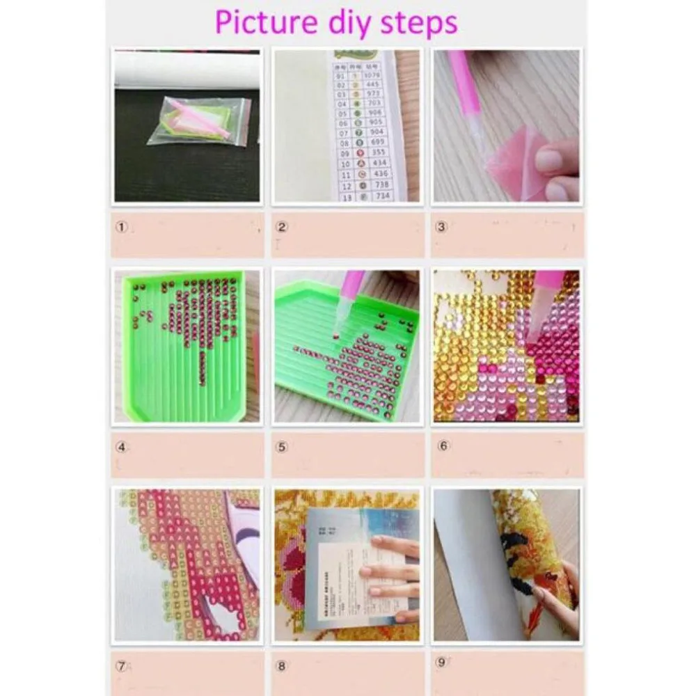 KAKUDER кошка отражение Тигр DIY 5D алмазная вышивка картина Стразы паста Спальня украшение дома Наклейка на стену muralJan11