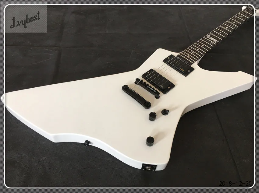 EP customized lvybest твердая белая электронная гитара змея 12th инкрустация палисандр гриф