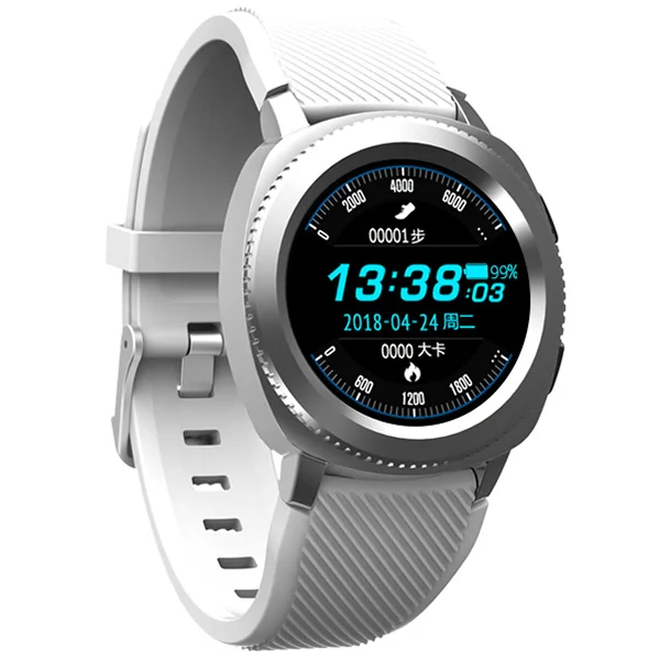 White Universal Microwear L2 спортивные Смарт-часы 1,3 дюймов MTK2502 32 Мб Оперативная память 32 Мб Встроенная память сердечного ритма/Sleep(Пробуждение/спящий режим) монитор/шагомер/IP68 водостойкий - Цвет: White Universal