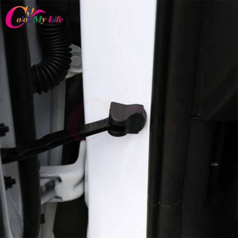 4 шт./компл. ABS черный защитный ограничитель двери автомобиля крышка Стикеры для