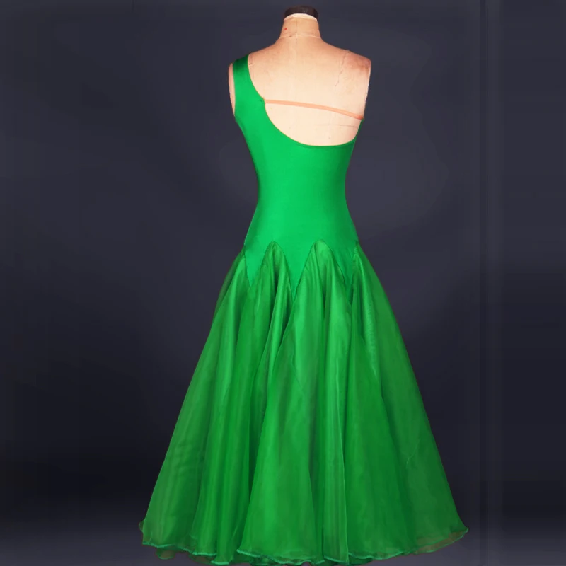 New adult female One Shoulder Sleeveless Performance Dance Costumes ballroom dancing dress Modern dance Waltz tango foxtrot |