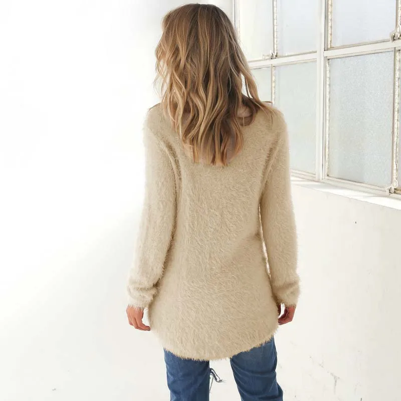 Autumn Women Sweater Pullover Plus Size O Neck Thick Winter Warm Knitted Sweaters Long Sleeve Loose | Женская одежда