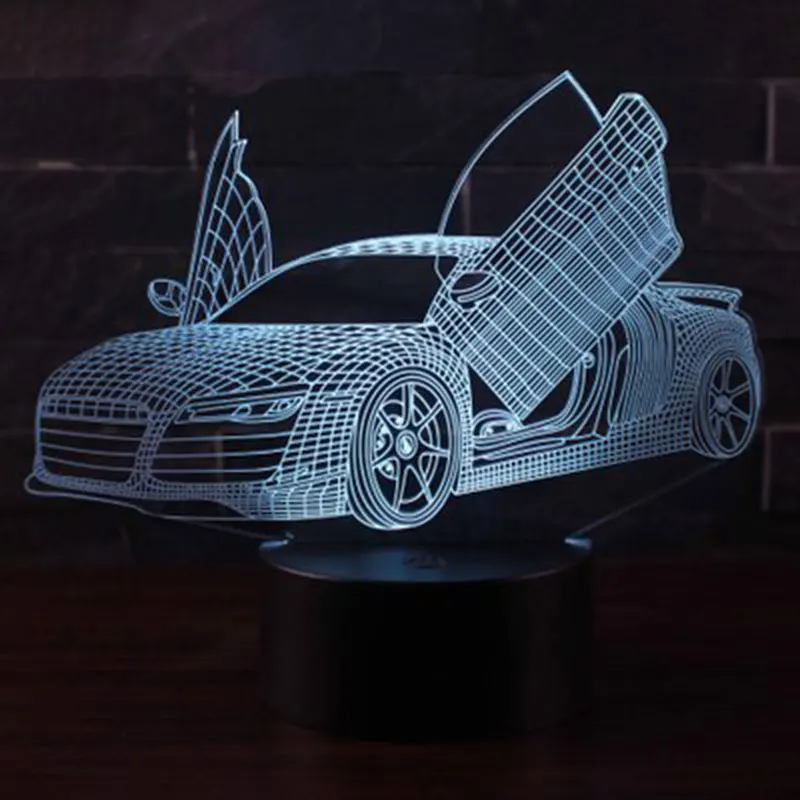 Ножничная дверь спортивный автомобиль 1 Тема 3D лампа светодиодный ночсветильник