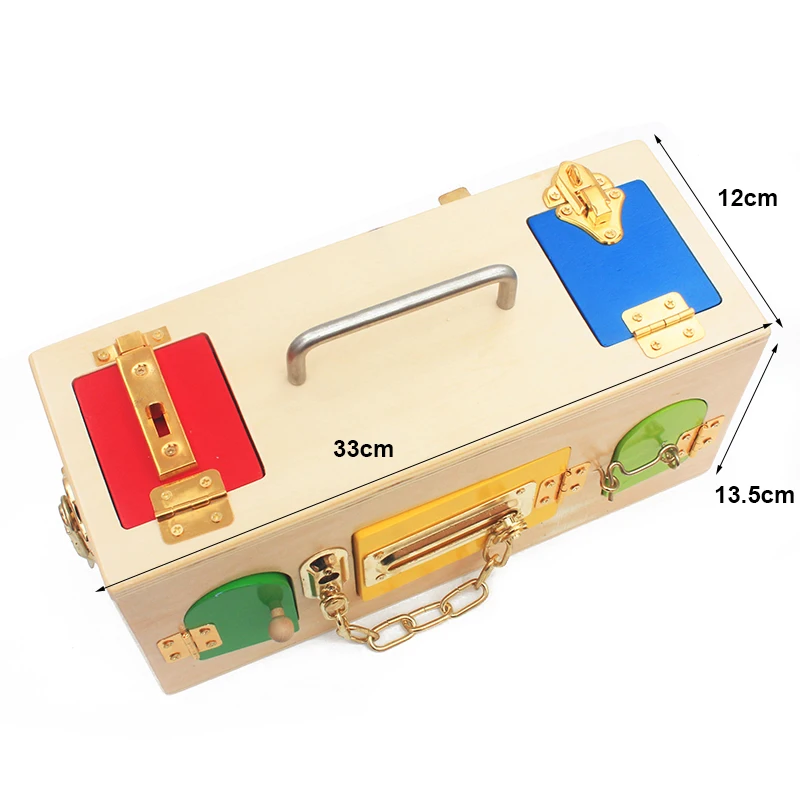 Высокое качество Монтессори материалы замком замок и ключ Наборы инструментов 9