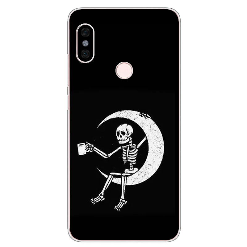ciciber Phone Case for Xiaomi Mix Max 3 2 2s Cover Mi A2 9 8 6 5 F1 A1 5X 6X 5c 5s Lite Plus Pro SE Human Skeleton |