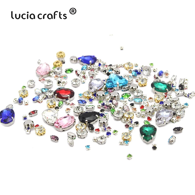 Lucia crafts 50 г/лот 3-19 мм несколько стилей хрустальные стразы с когтями для украшения одежды G0806