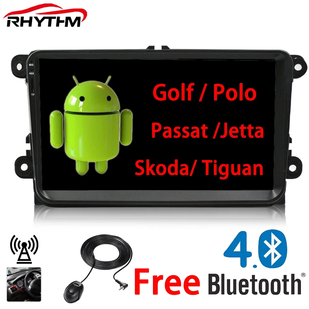 Ритм Android 6 0 автомобиль радио для vw passat b7 b6 Гольф 5 Polo Tiguan Octavia Rapid fabia с gps навигации