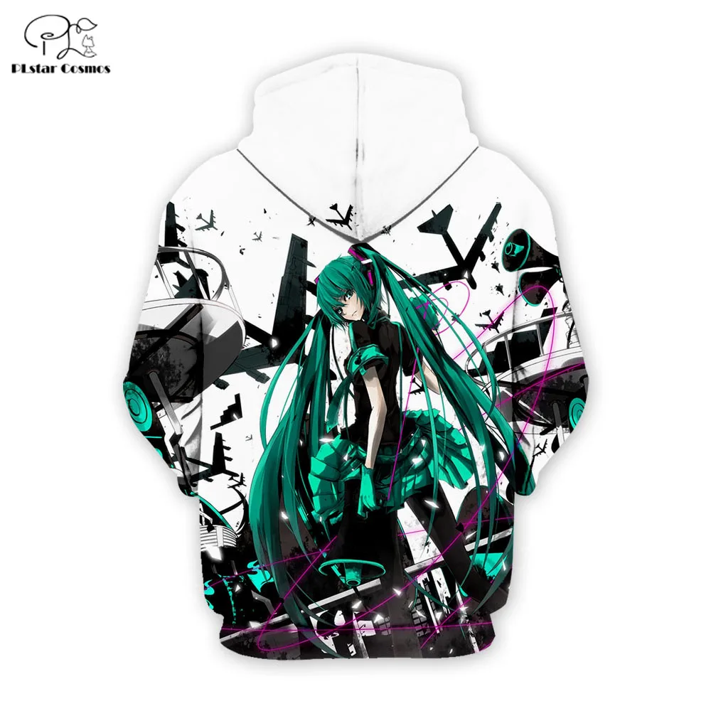 PLstar Cosmos мужские/женские 3D толстовки с принтом Hatsune Miku толстовки с капюшоном унисекс Топы Плюс Размер XS-7XL