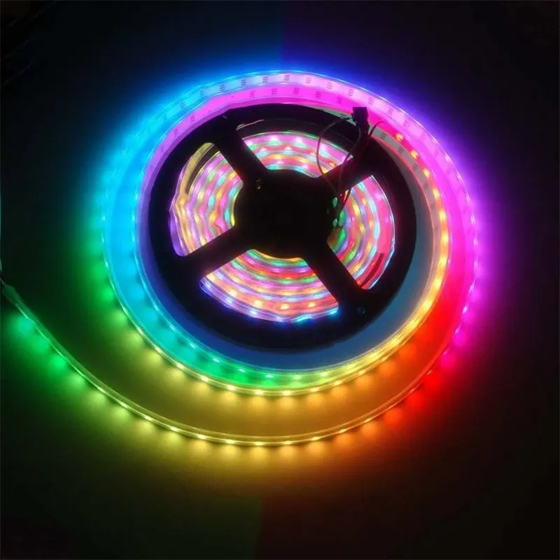 1 м 60 светодиодный s WS2812B 5050 RGB полосы светильник белый корпус лампы вечерние
