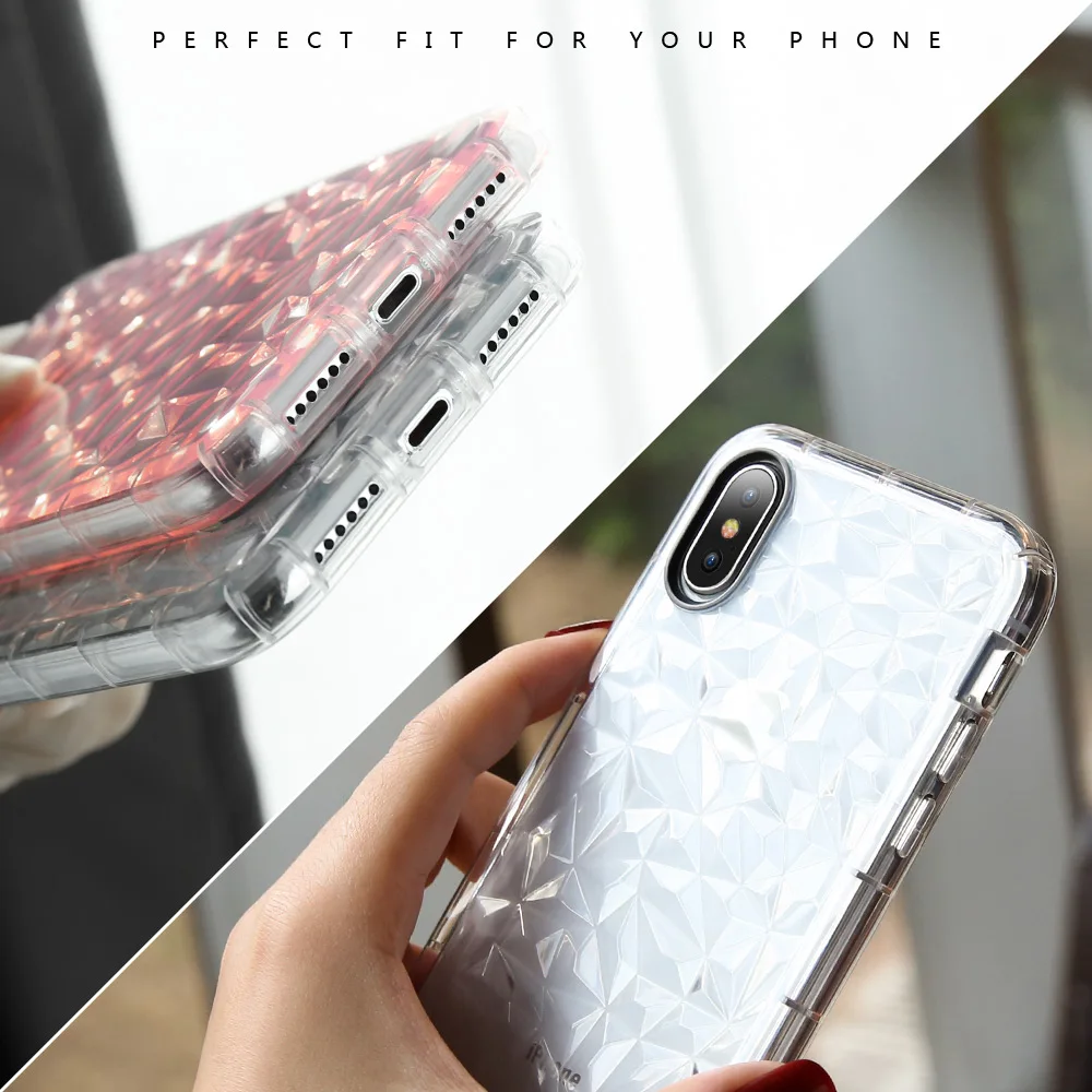Чехол для телефона KISSCASE с алмазной текстурой iPhone X XS MAX XR противоударный чехол 6 6S 7