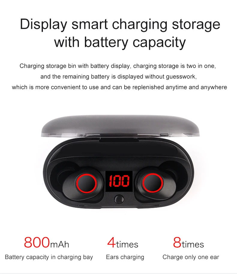 Новый J29 Bluetooth5.0 наушники вкладыши TWS с проявлением аккумуляторной батареи мини