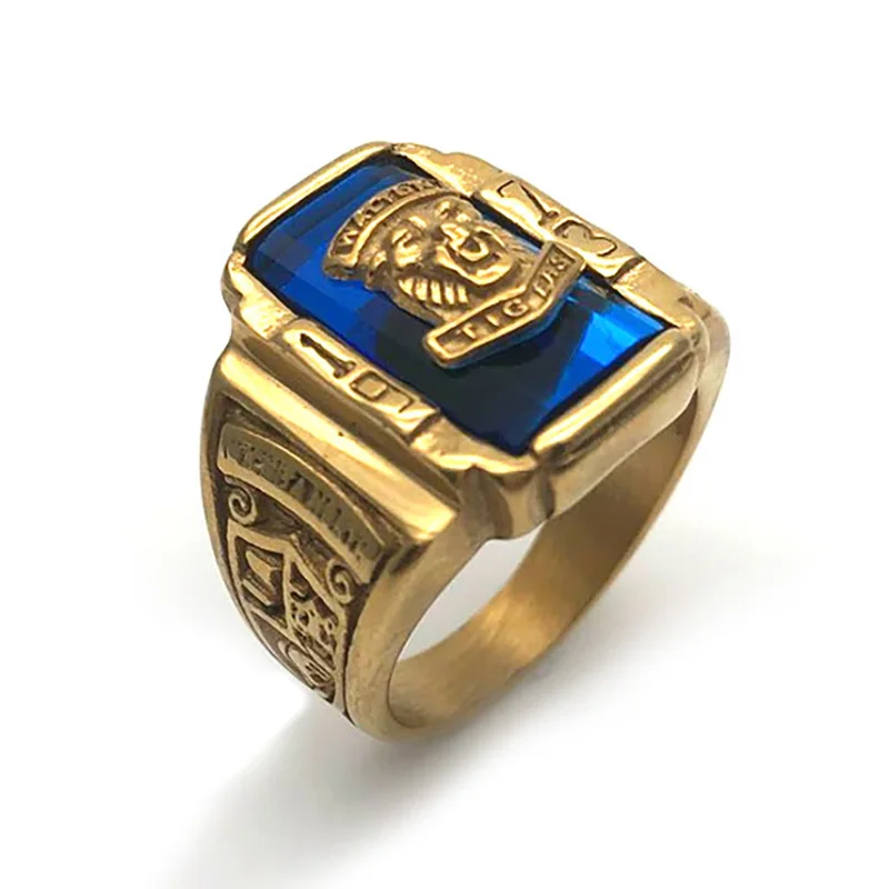 Titanium Steel Men's Signet Ring 1973 Walton Tiger Head Navy Rings For Men Vintage Jewelry Commemorate Accessories | Украшения и