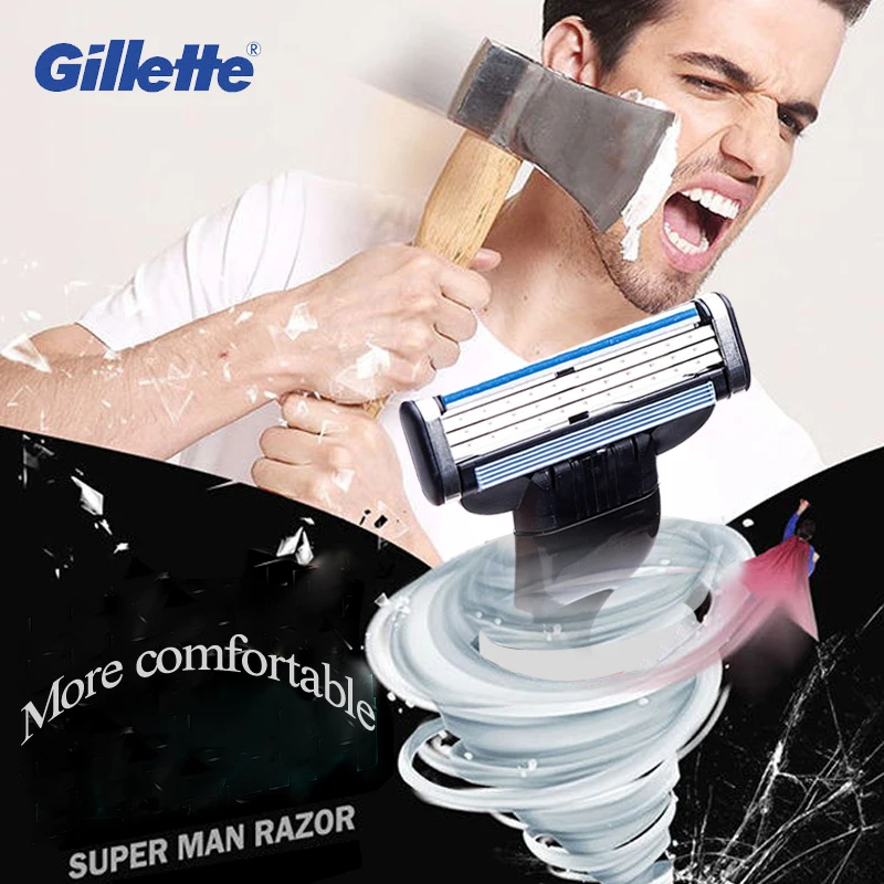 Бритва Gillette Mach 3 для мужчин брендовая бритва с тремя лезвиями безопасная бритья 1