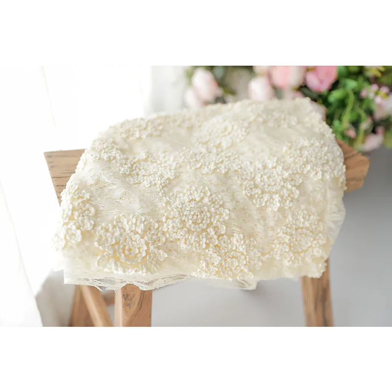 Beige 150x150 см для Подставки для фотографий для девочек одеяло с кружевной отделкой Flokati фон для фотосессии с новорожденными ткань аксессуары для детской фотосъемки - Цвет: Beige
