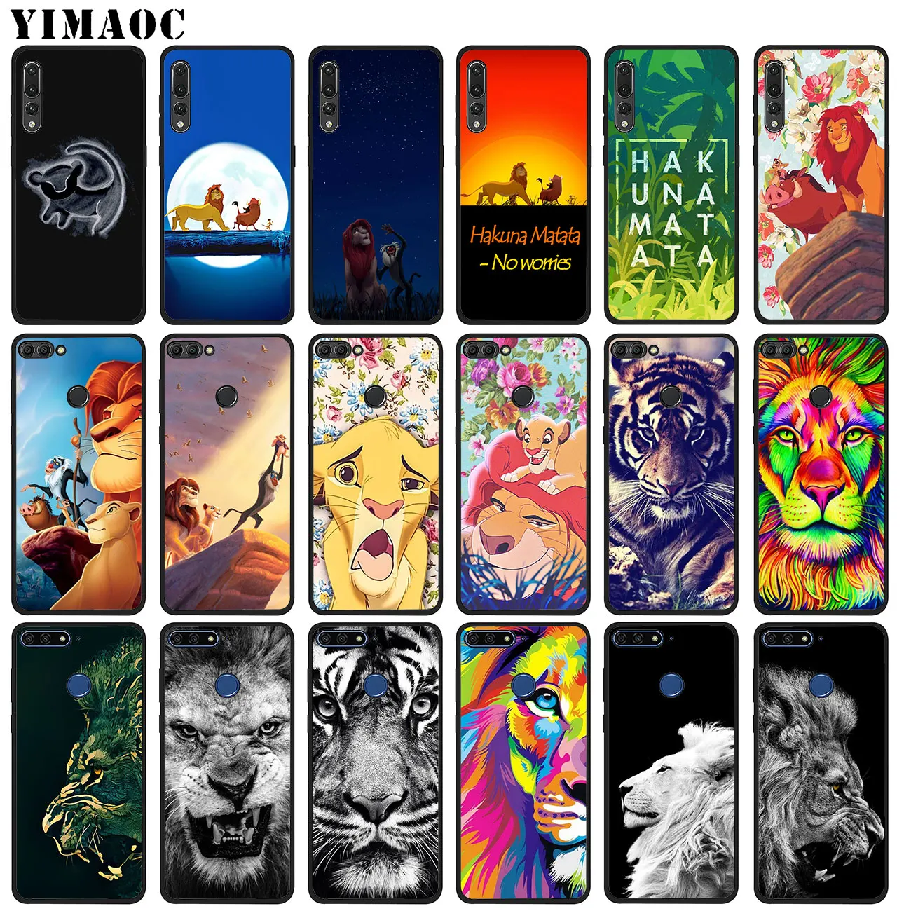 Мягкий силиконовый чехол YIMAOC Hakuna Matata Lion King для Huawei P20 Pro P10 P9 P8 Lite Mini 2017 P Smart Z 2019