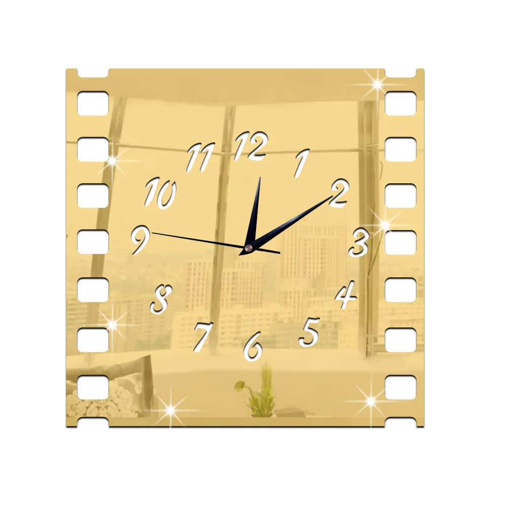 2020 креативные акриловые настенные часы с трехмерными персонажами ретро пленка