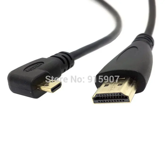 

Chenyang Left Angled 90 Degree Micro HDMI-compatible to HDMI-compatible Male HDTV Cable for Cell Phone & Tablet 50cm
