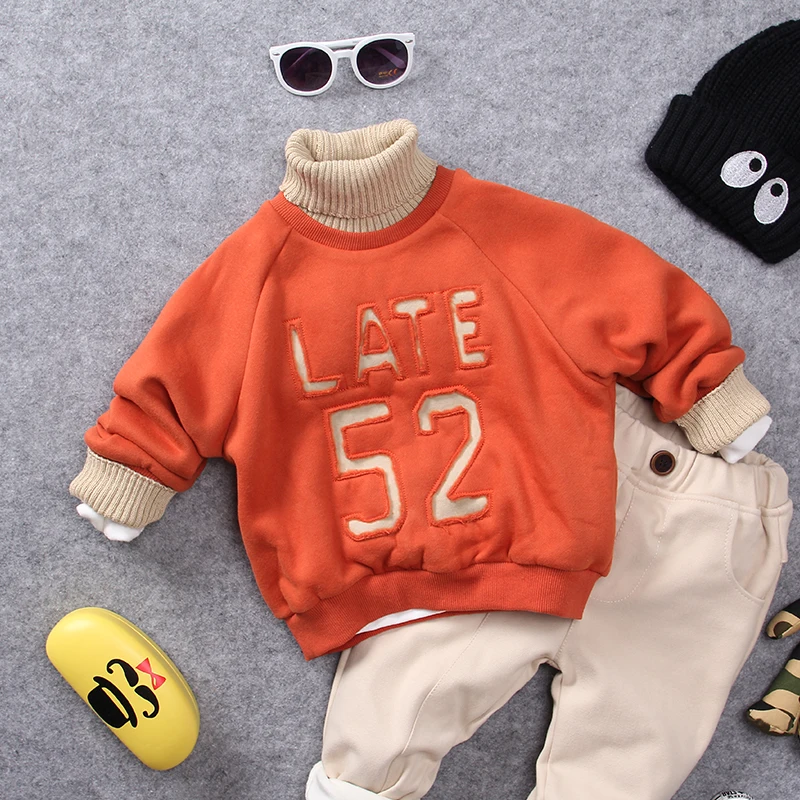 Новинка 2018 года зимний плотный теплый свитер с флисовой подкладкой для мальчиков