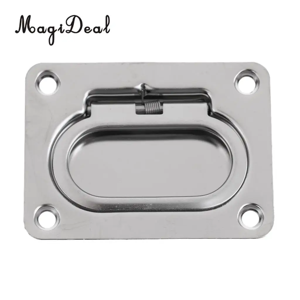 MagiDeal, 1 шт., сталь, 7,3x5,4 см, морская яхта, лодка, палуба, Люк, кольцо, тяга, подъемная ручка, оборудование, заподлицо, крепкое, прочное, серебряное