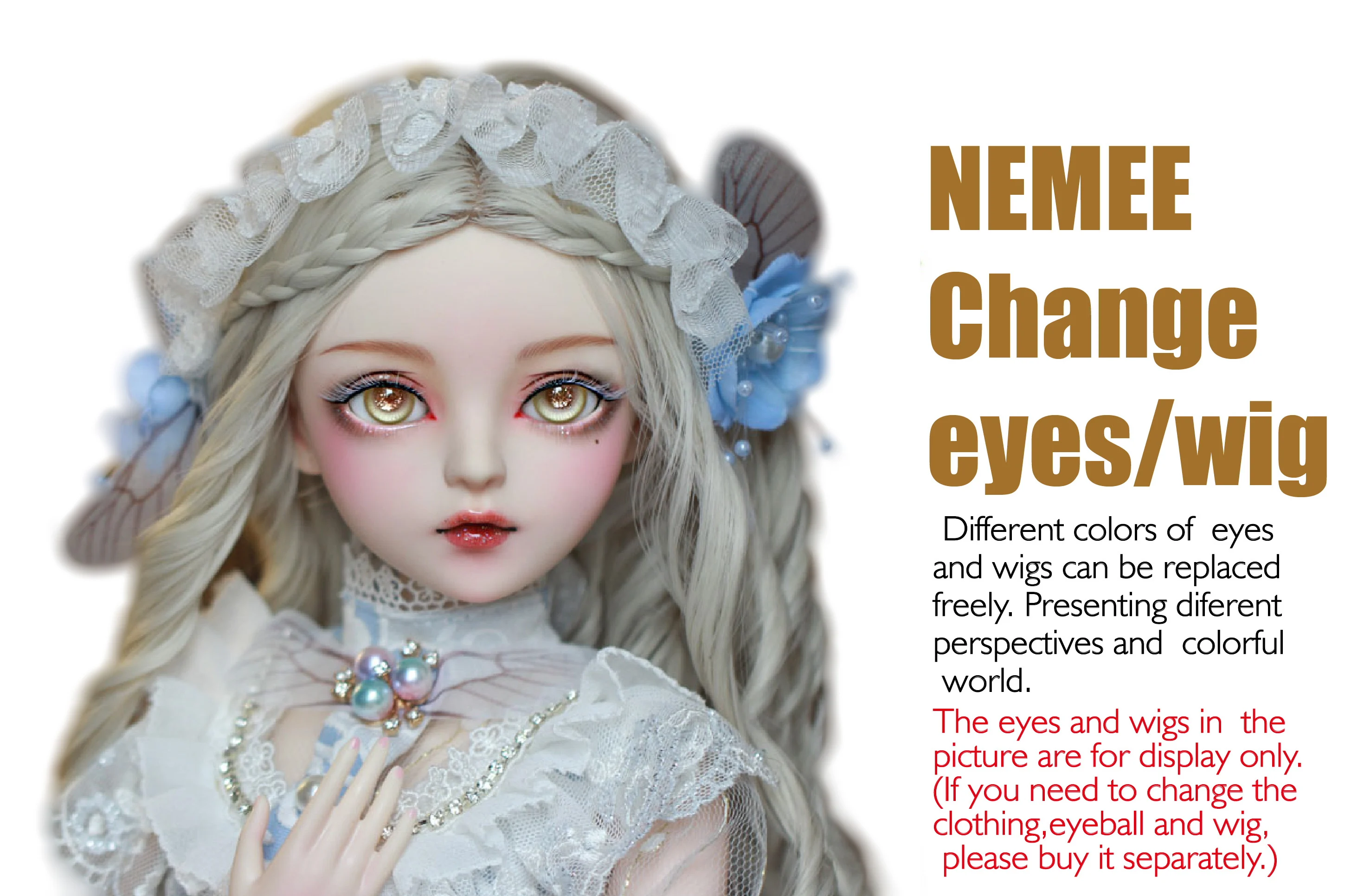 Bebe reborn bjd мяч шарнирная кукла подарки для девочки ручная роспись макияж полный набор лолита/принцесса кукла с одеждой бабочка фея