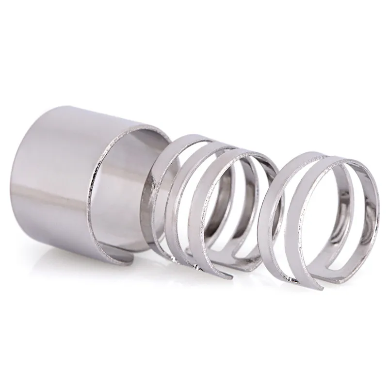 3 шт./компл. золотой набор серебряных колец многослойные открытые Регулируемые