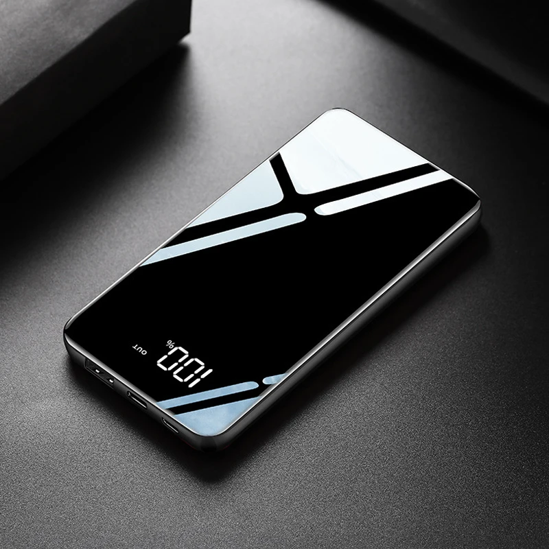 Портативное быстрое зарядное устройство 10000 мАч мини-пауэрбанк для iPhone X 8 Plus Samsung