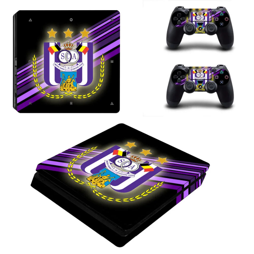 RSC Anderlecht футбол PS4 тонкий стикер кожи наклейка для playstation 4 консоль и контроллер PS4 тонкие наклейки Винил