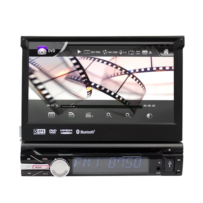 Eunavi Универсальный 1 Din 7 ''автомобильный dvd плеер радио GPS Navi авторадио стерео с