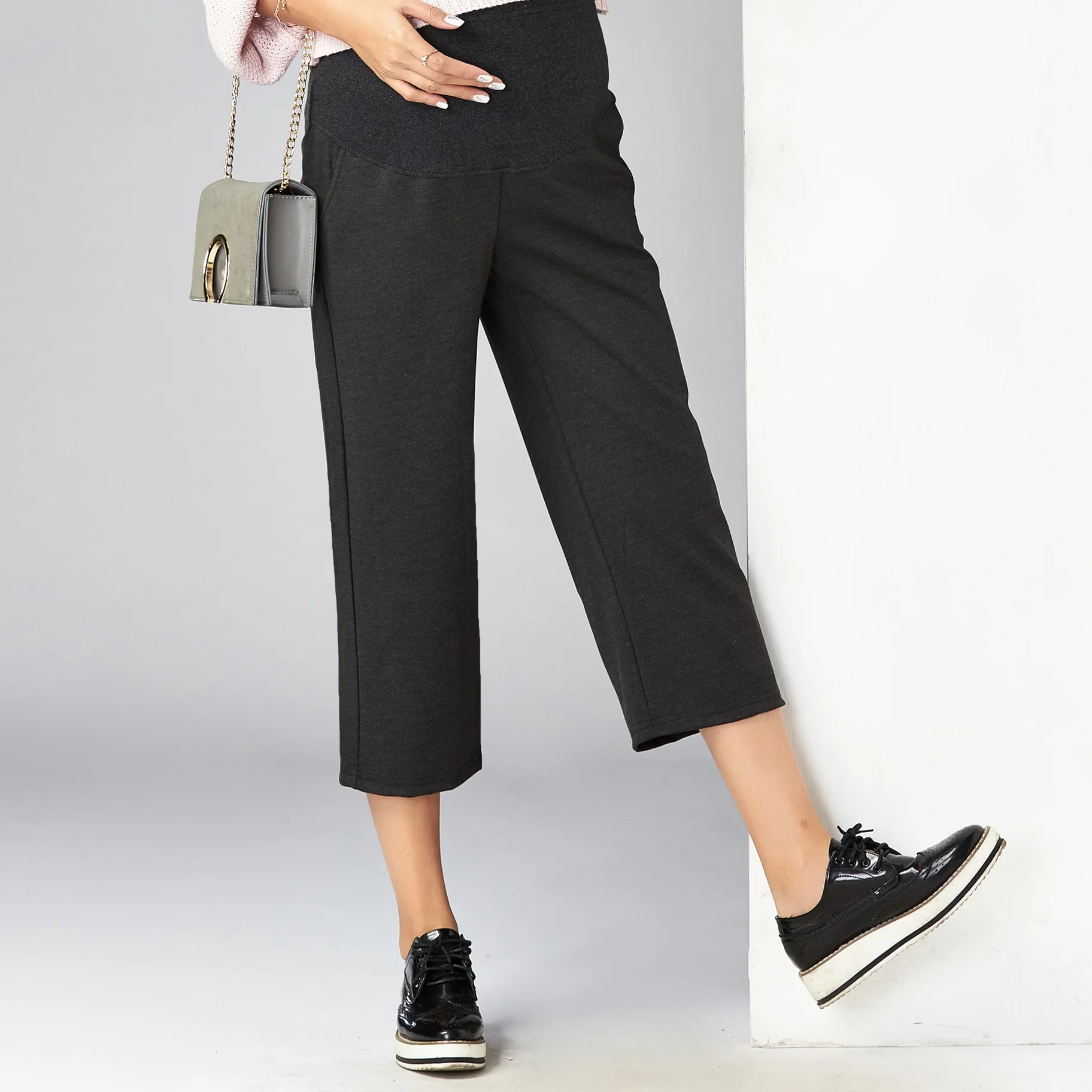 2019 новые шерстяные штаны для беременных девять брюк утепленные брюки модные