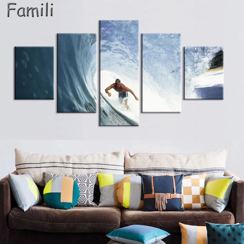 5 шт. настенная Картина на холсте для серфинга в море|art painting|painting moderncanvas painting |