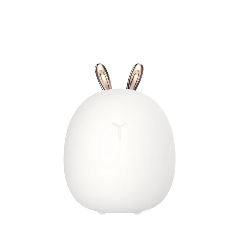 Rabbit Lamp Милый Светодиодный Светильник-ночник с милым Кроликом, оленем, беспроводным сенсорным датчиком, силиконовые детские игрушки, прикроватные украшения на Рождество - Испускаемый цвет: Rabbit Lamp