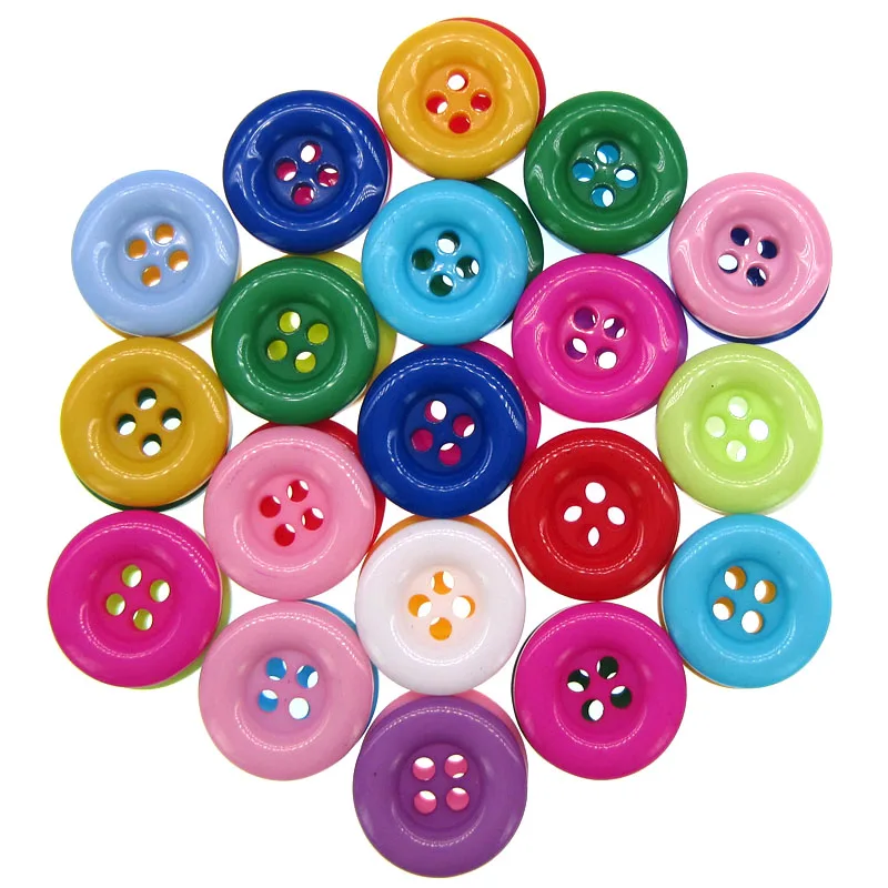 

30 шт смешанные смолы кнопка шитья для ремесла скрапбукинга DIY украшения цветок круглый 4 отверстия кнопки 18,0 мм